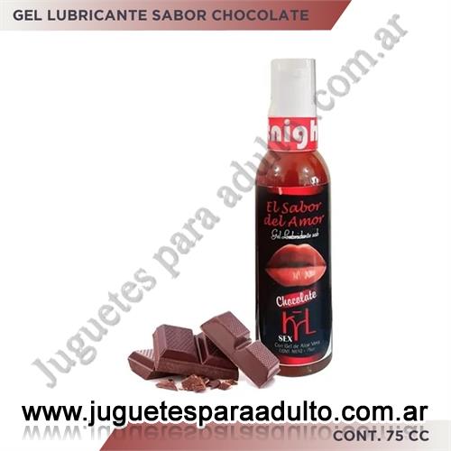 Aceites y lubricantes, Lubricantes saborizados, Gel sabor del amor chocolate 75cc